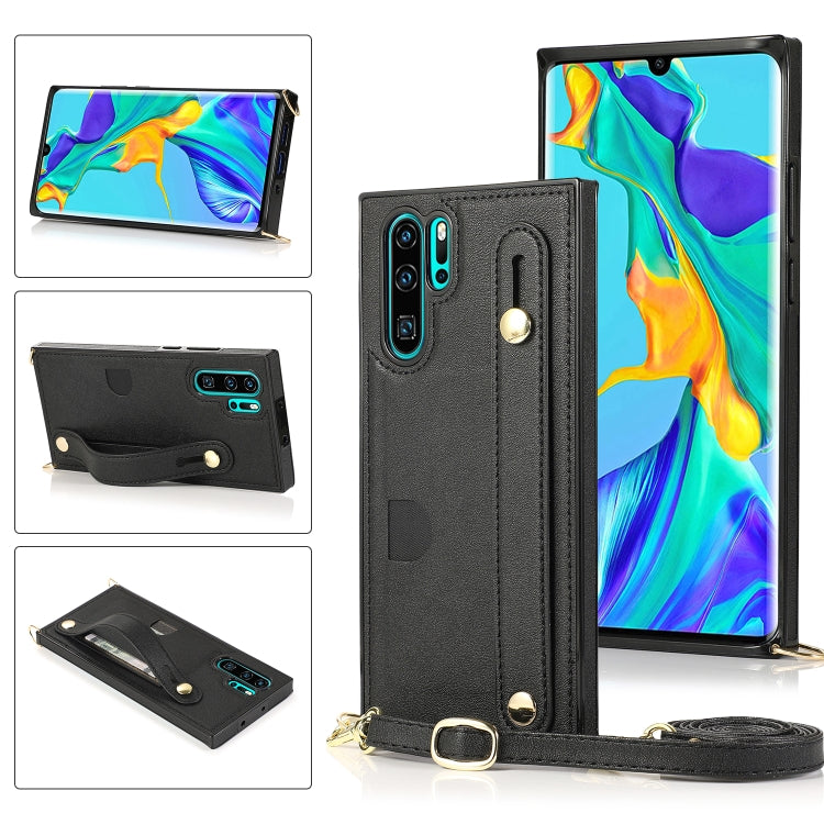 Wrist Strap PU+TPU Shockproof Protective Case with Crossbody Lanyard & Holder & Card Slot, For Huawei Mate 20, For Huawei Mate 20 Lite, For Huawei Mate 20 Pro, For Huawei Mate 30, For Huawei P30, For Huawei P30 Lite, For Huawei P30 Pro, For Huawei P40 ...
