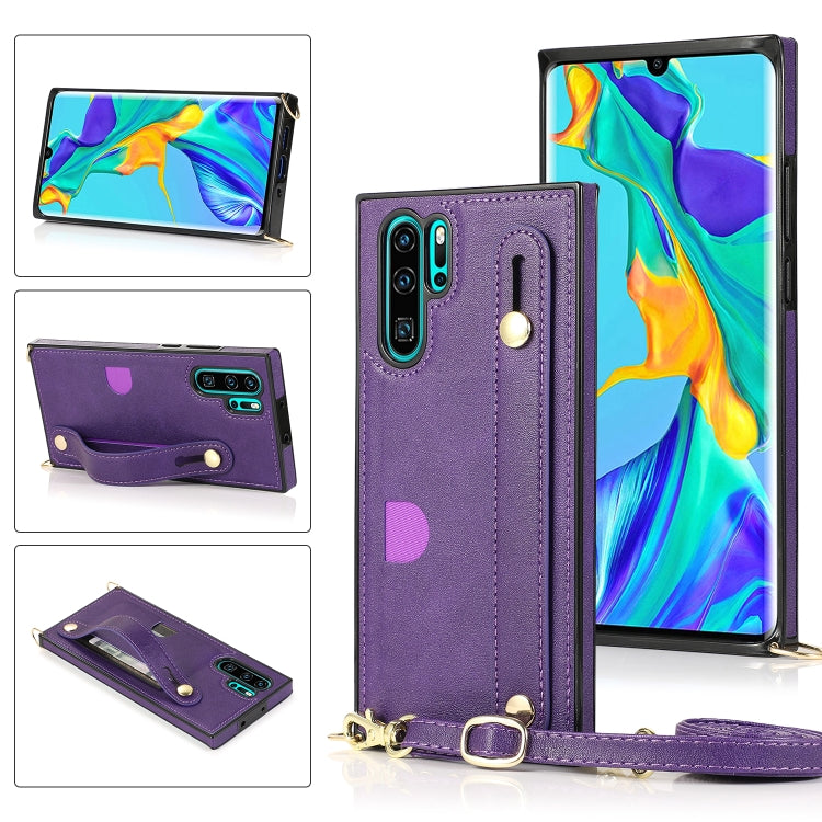 Wrist Strap PU+TPU Shockproof Protective Case with Crossbody Lanyard & Holder & Card Slot, For Huawei Mate 20, For Huawei Mate 20 Lite, For Huawei Mate 20 Pro, For Huawei Mate 30, For Huawei P30, For Huawei P30 Lite, For Huawei P30 Pro, For Huawei P40 ...