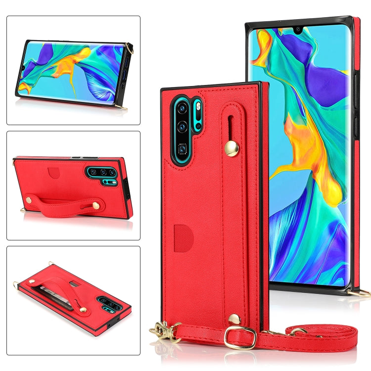 Wrist Strap PU+TPU Shockproof Protective Case with Crossbody Lanyard & Holder & Card Slot, For Huawei Mate 20, For Huawei Mate 20 Lite, For Huawei Mate 20 Pro, For Huawei Mate 30, For Huawei P30, For Huawei P30 Lite, For Huawei P30 Pro, For Huawei P40 ...