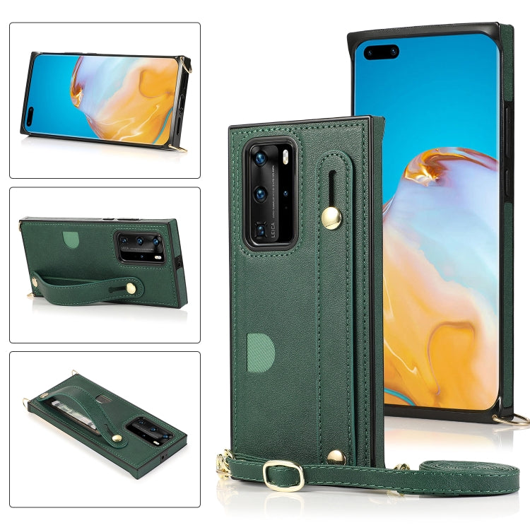 Wrist Strap PU+TPU Shockproof Protective Case with Crossbody Lanyard & Holder & Card Slot, For Huawei Mate 20, For Huawei Mate 20 Lite, For Huawei Mate 20 Pro, For Huawei Mate 30, For Huawei P30, For Huawei P30 Lite, For Huawei P30 Pro, For Huawei P40 ...