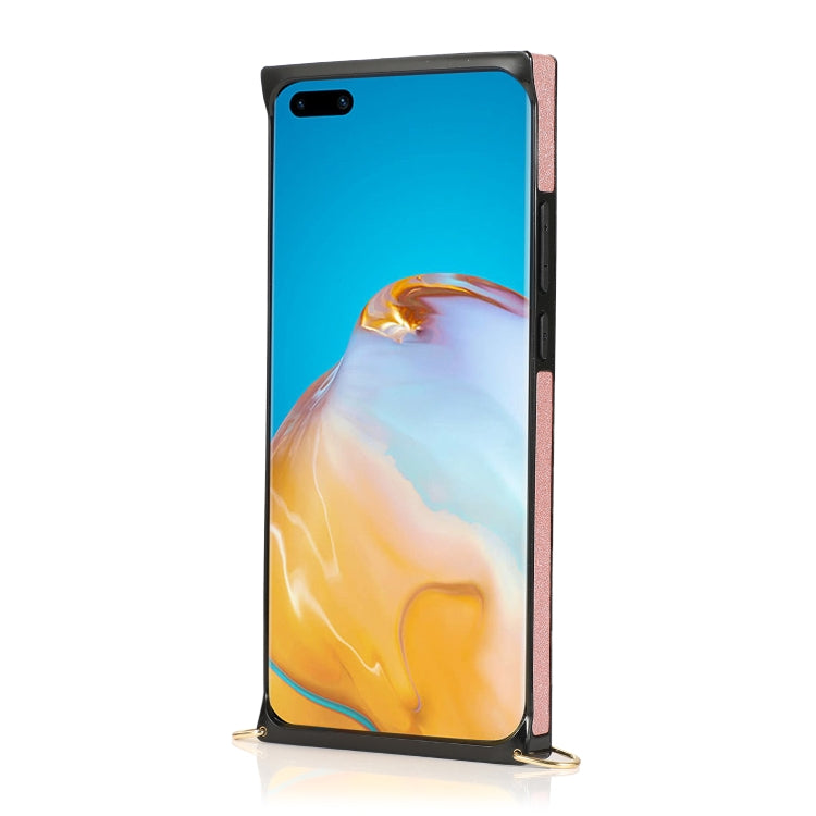 Wrist Strap PU+TPU Shockproof Protective Case with Crossbody Lanyard & Holder & Card Slot, For Huawei P40 Pro Plus