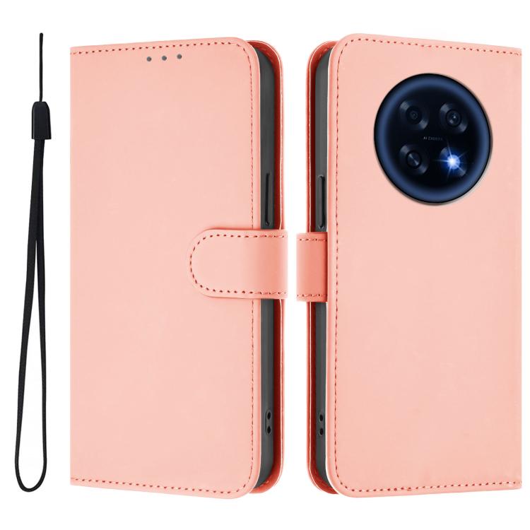 Skin Feel Solid Color Leather Phone Case with Lanyard, For OPPO Find X9, For OPPO A6 GT 5G