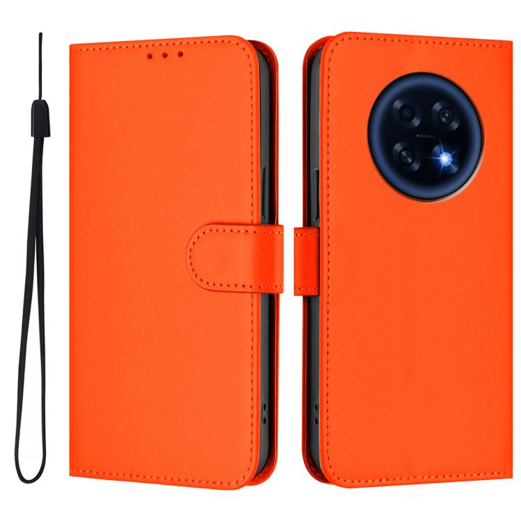 Skin Feel Solid Color Leather Phone Case with Lanyard, For OPPO Find X9, For OPPO A6 GT 5G