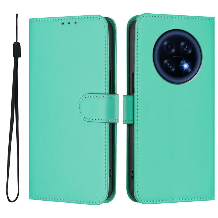 Skin Feel Solid Color Leather Phone Case with Lanyard, For OPPO Find X9, For OPPO A6 GT 5G