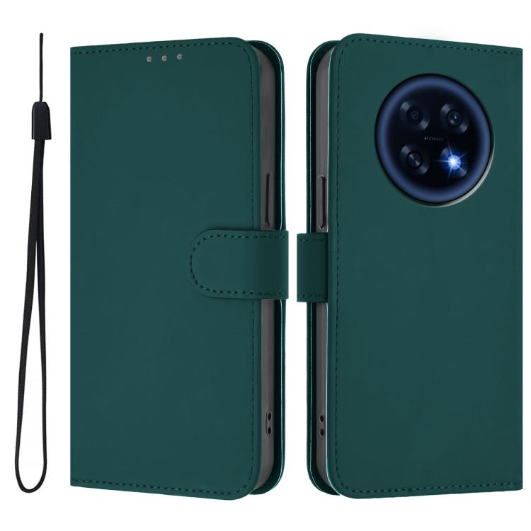 Skin Feel Solid Color Leather Phone Case with Lanyard, For OPPO Find X9, For OPPO A6 GT 5G