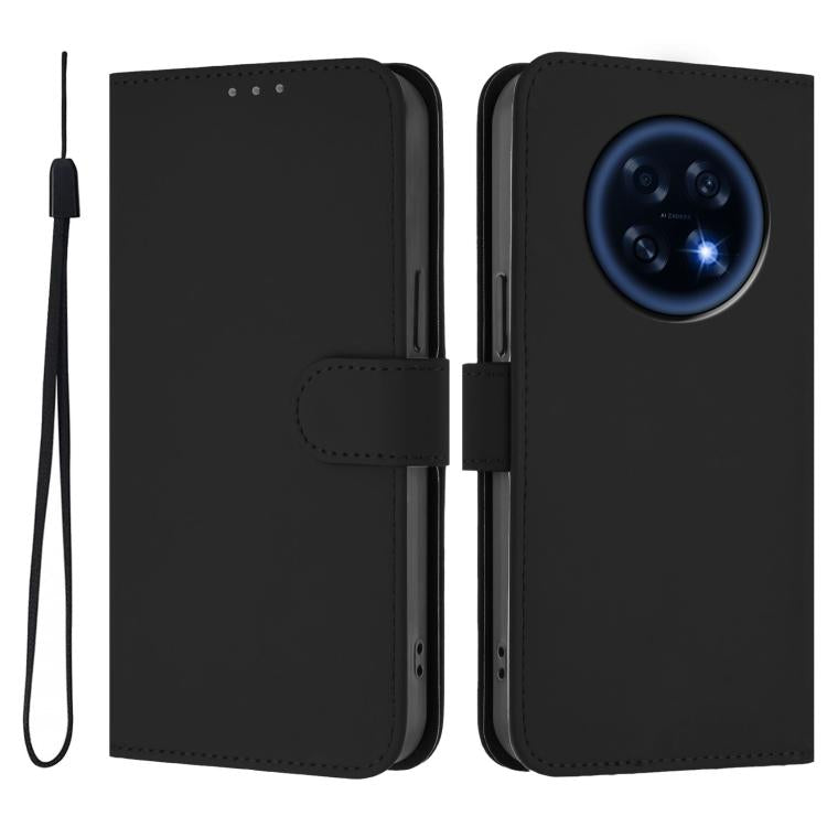 Skin Feel Solid Color Leather Phone Case with Lanyard, For OPPO Find X9, For OPPO A6 GT 5G