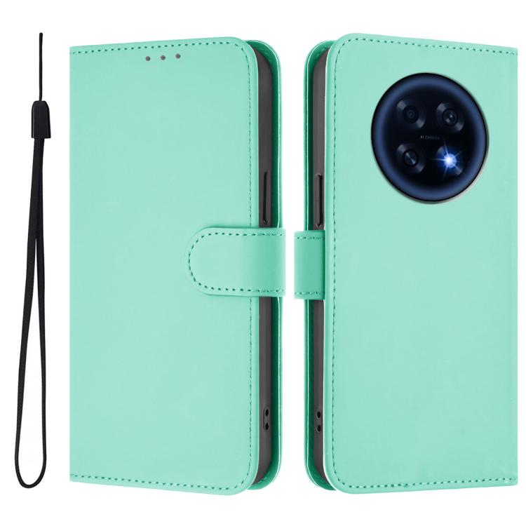 Skin Feel Solid Color Leather Phone Case with Lanyard, For OPPO Find X9, For OPPO A6 GT 5G