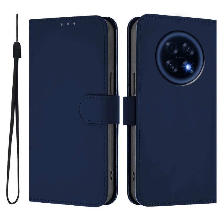 Skin Feel Solid Color Leather Phone Case with Lanyard, For OPPO Find X9, For OPPO A6 GT 5G