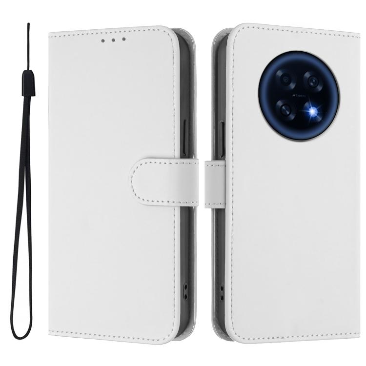 Skin Feel Solid Color Leather Phone Case with Lanyard, For OPPO Find X9, For OPPO A6 GT 5G