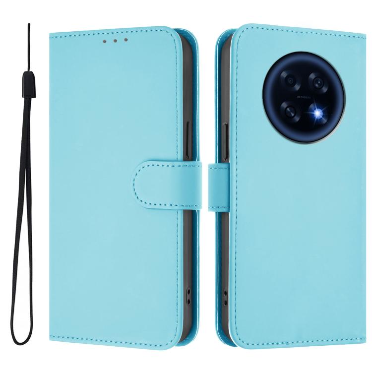 Skin Feel Solid Color Leather Phone Case with Lanyard, For OPPO Find X9, For OPPO A6 GT 5G
