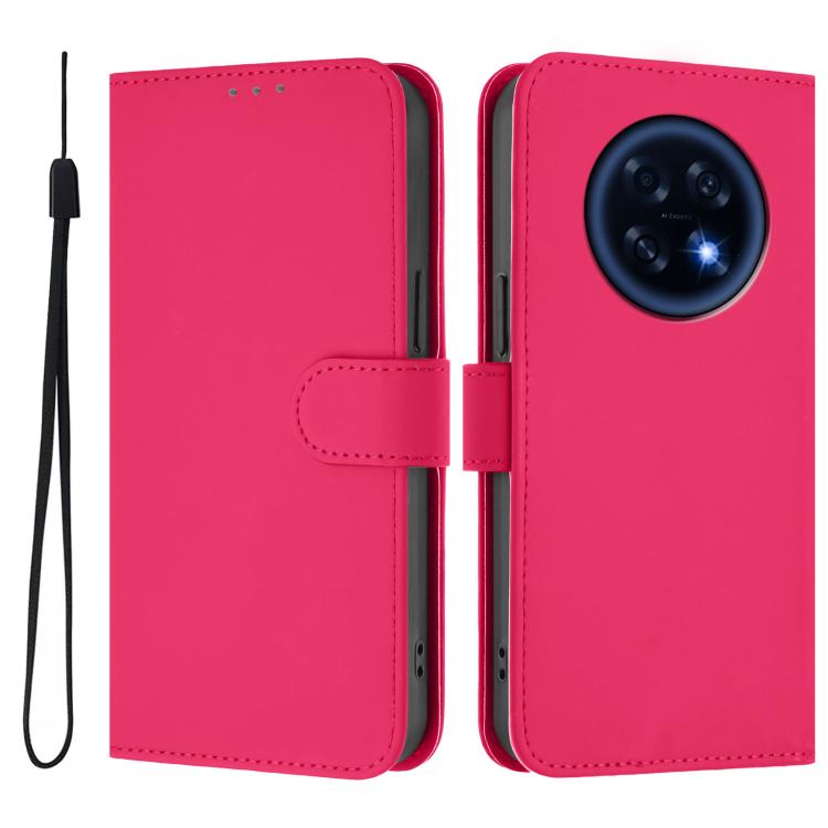Skin Feel Solid Color Leather Phone Case with Lanyard, For OPPO Find X9, For OPPO A6 GT 5G