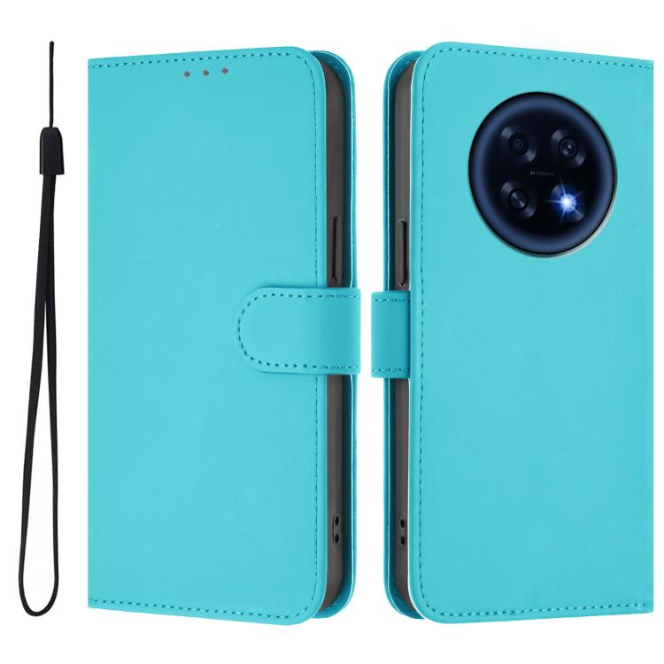 Skin Feel Solid Color Leather Phone Case with Lanyard, For OPPO Find X9, For OPPO A6 GT 5G