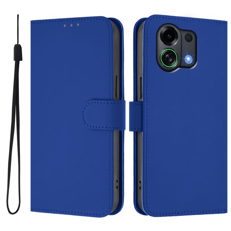 Skin Feel Solid Color Leather Phone Case with Lanyard, For OPPO Find X9 Pro, For OPPO K13 Turbo 5G