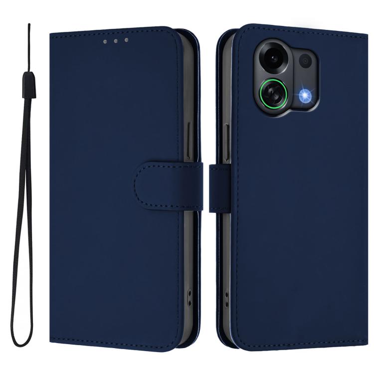 Skin Feel Solid Color Leather Phone Case with Lanyard, For OPPO Find X9 Pro, For OPPO K13 Turbo 5G