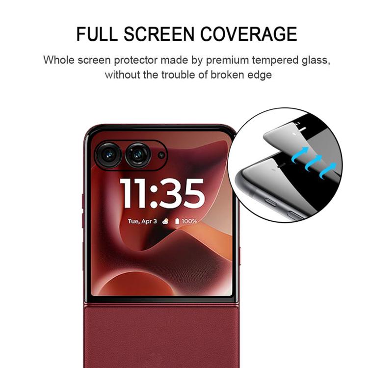 3D Hot Bending Edge Glue HD Curved Tempered Glass Film, For Motorola Razr 60 Ultra, For Motorola Razr 60