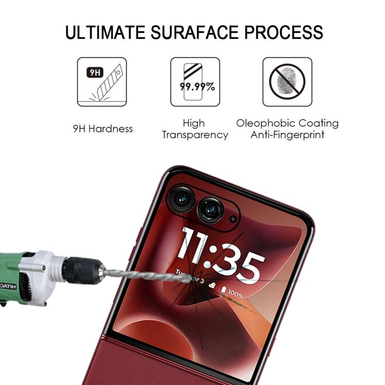 3D Hot Bending Edge Glue HD Curved Tempered Glass Film, For Motorola Razr 60 Ultra, For Motorola Razr 60