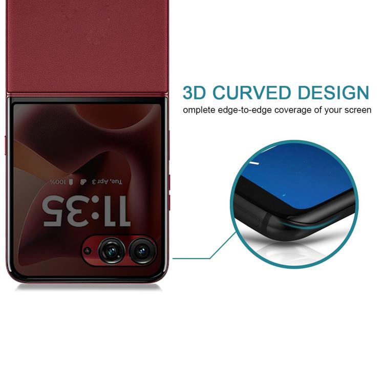 3D Hot Bending Edge Glue Anti-spy Privacy Curved Tempered Glass Film, For Motorola Razr 60 Ultra, For Motorola Razr 60