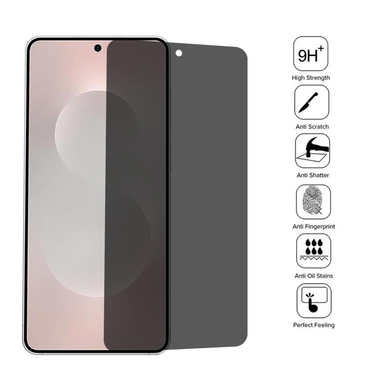 High Transparency Full Cover Anti-spy Tempered Glass Film, Support Fingerprint Unlocking, For Samsung Galaxy S25 Edge 5G