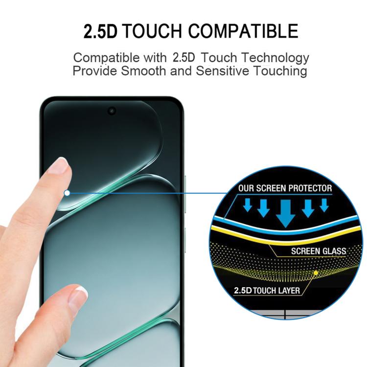 High Aluminum Full Screen Silk Printing Tempered Glass Film, For OnePlus Turbo 6X 5G, For OnePlus Nord CE6 Lite, For OnePlus Nord 5, For OnePlus Ace 5