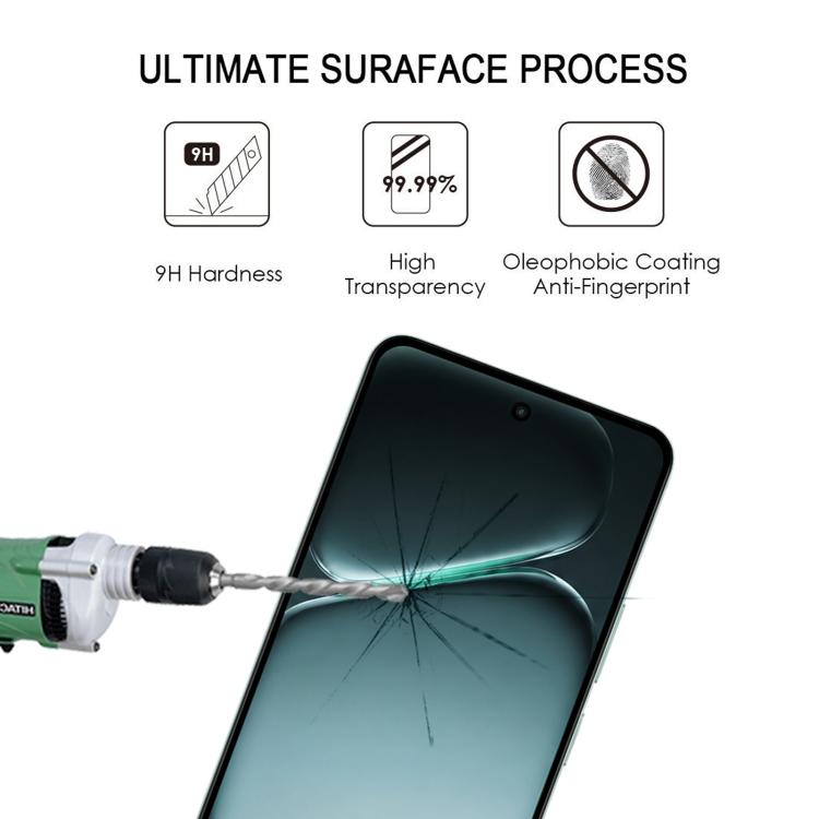 High Aluminum Full Screen Silk Printing Tempered Glass Film, For OnePlus Turbo 6X 5G, For OnePlus Nord CE6 Lite, For OnePlus Nord 5, For OnePlus Ace 5