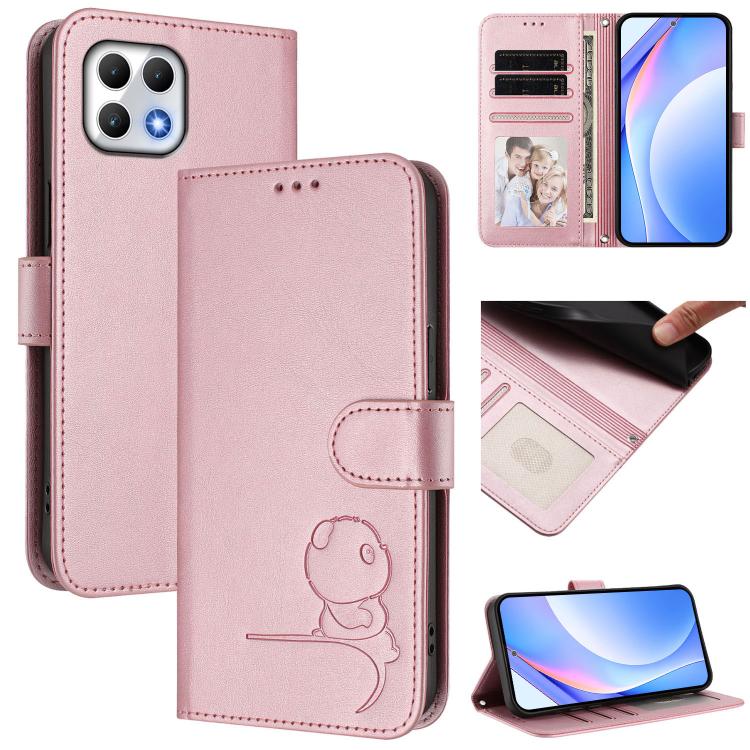 Litter Panda Embossing RFID Leather Phone Case with Lanyard, For T-Mobile Revvl 8 / T Phone 3, For T-Mobile Revvl 7 Pro / T Phone 2 Pro 5G, For T-Mobile Revvl 7 / T Phone 2 5G, For T-Mobile Revvl 6 Pro / Revvl 6x Pro 5G, For T-Mobile Revvl 6 / Revvl 6x 5G