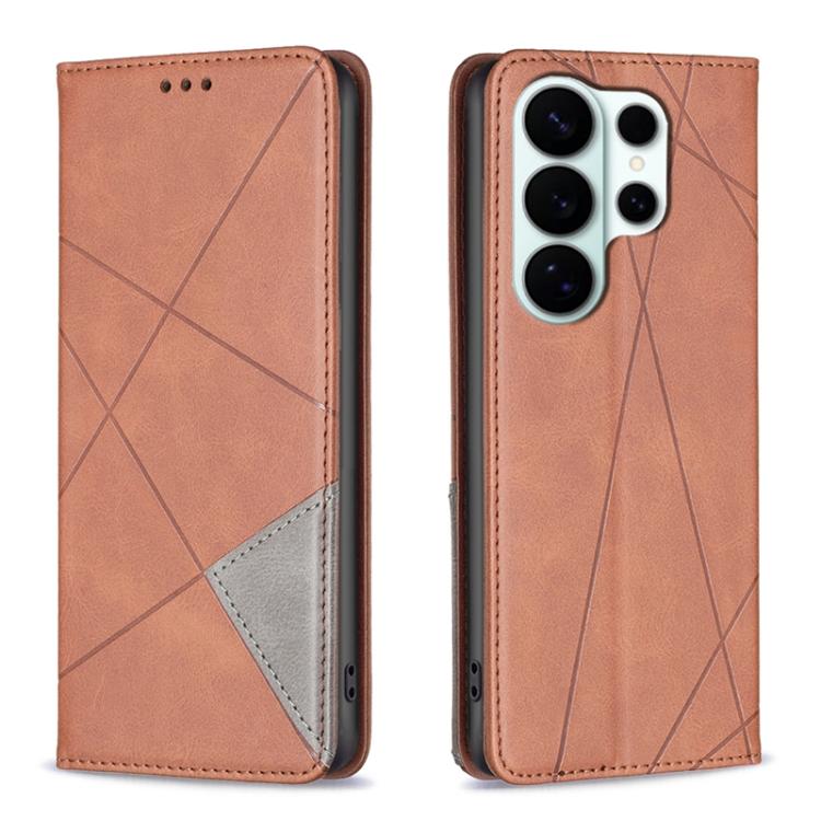 Rhombus Texture Magnetic Leather Phone Case, For Galaxy S26 FE 5G, For Samsung Galaxy S26 Ultra 5G, For Samsung Galaxy S26 5G, For Samsung Galaxy S25 FE 5G