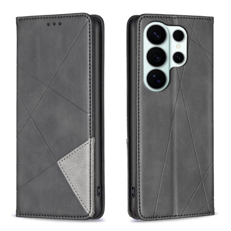 Rhombus Texture Magnetic Leather Phone Case, For Galaxy S26 FE 5G, For Samsung Galaxy S26 Ultra 5G, For Samsung Galaxy S26 5G, For Samsung Galaxy S25 FE 5G