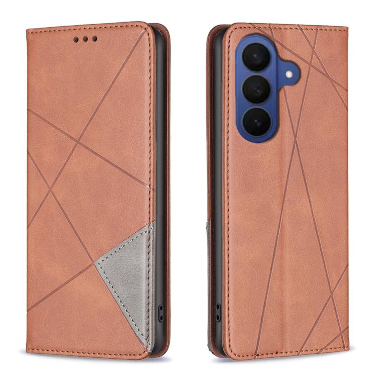 Rhombus Texture Magnetic Leather Phone Case, For Galaxy S26 FE 5G, For Samsung Galaxy S26 Ultra 5G, For Samsung Galaxy S26 5G, For Samsung Galaxy S25 FE 5G