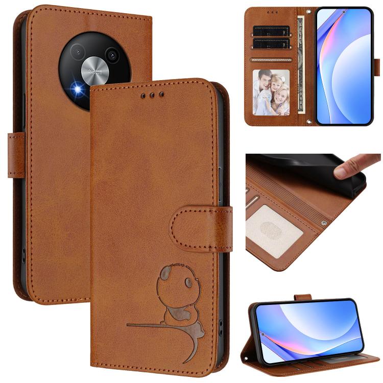 Litter Panda Embossing RFID Leather Phone Case with Lanyard, For ZTE Blade A75 4G, For ZTE Blade A35 / A55, For ZTE nubia Focus Pro, For ZTE nubia Z60 Ultra, For ZTE Blade A73 5G, For ZTE Blade A73 4G, For ZTE Blade V50 Vita, For ZTE Blade A53 / A53+