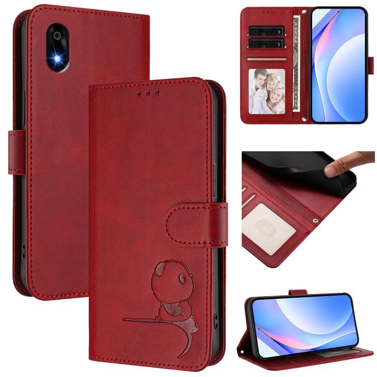 Litter Panda Embossing RFID Leather Phone Case with Lanyard, For ZTE nubia Neo 3, For ZTE nubia RedMagic 10 Air, For ZTE Kantan Sumaho 4 A402ZT, For ZTE Blade V60 4G / Axon 60 4G, For ZTE Blade A35e 4G, For ZTE nubia Neo 3 GT, For ZTE nubia Music 2    ...