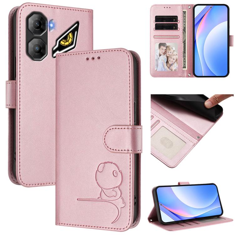 Litter Panda Embossing RFID Leather Phone Case with Lanyard, For ZTE nubia Neo 3, For ZTE nubia RedMagic 10 Air, For ZTE Kantan Sumaho 4 A402ZT, For ZTE Blade V60 4G / Axon 60 4G, For ZTE Blade A35e 4G, For ZTE nubia Neo 3 GT, For ZTE nubia Music 2    ...