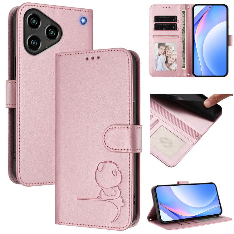 Litter Panda Embossing RFID Leather Phone Case with Lanyard, For ZTE nubia Neo 5 5G, For ZTE nubia Neo 5 GT 5G, For ZTE nubia P7 Pro 5G / Optus X Value 5G, For ZTE nubia P9 Pro 5G / Optus X Pro 2 5G, For ZTE nubia RedMagic 11 Air                       ...