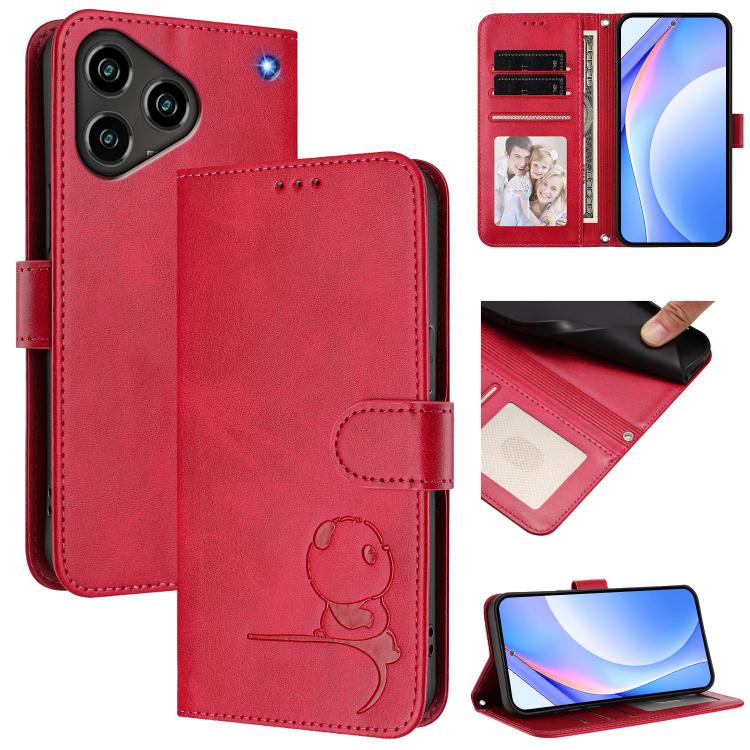 Litter Panda Embossing RFID Leather Phone Case with Lanyard, For ZTE nubia Neo 5 5G, For ZTE nubia Neo 5 GT 5G, For ZTE nubia P7 Pro 5G / Optus X Value 5G, For ZTE nubia P9 Pro 5G / Optus X Pro 2 5G, For ZTE nubia RedMagic 11 Air                       ...