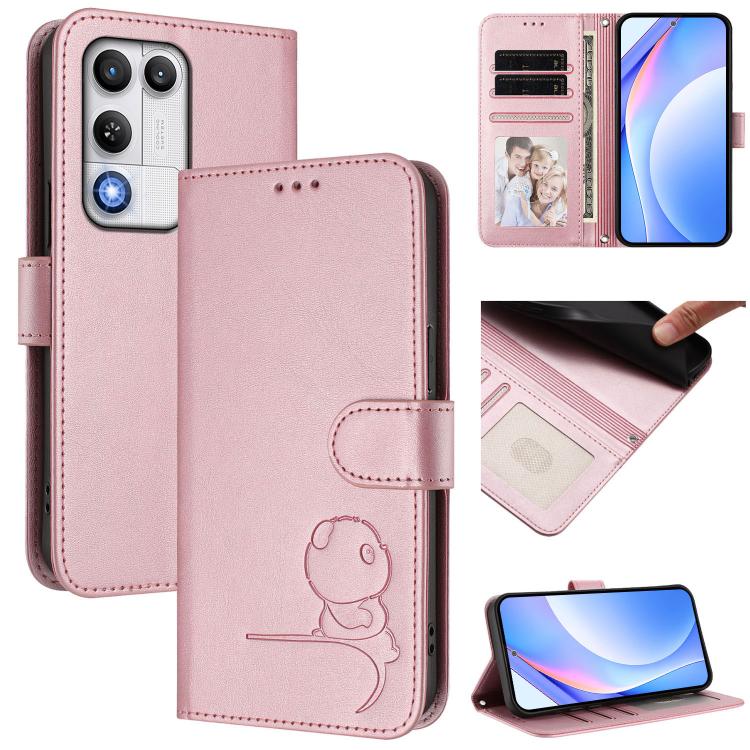 Litter Panda Embossing RFID Leather Phone Case with Lanyard, For ZTE nubia Neo 5 5G, For ZTE nubia Neo 5 GT 5G, For ZTE nubia P7 Pro 5G / Optus X Value 5G, For ZTE nubia P9 Pro 5G / Optus X Pro 2 5G, For ZTE nubia RedMagic 11 Air                       ...