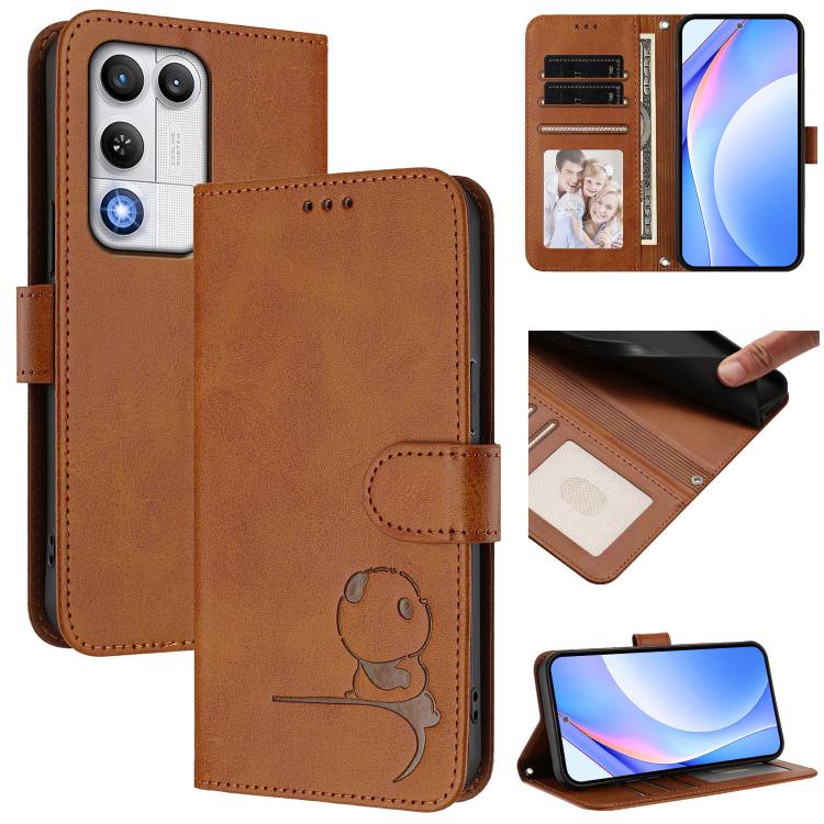 Litter Panda Embossing RFID Leather Phone Case with Lanyard, For ZTE nubia Neo 5 5G, For ZTE nubia Neo 5 GT 5G, For ZTE nubia P7 Pro 5G / Optus X Value 5G, For ZTE nubia P9 Pro 5G / Optus X Pro 2 5G, For ZTE nubia RedMagic 11 Air                       ...