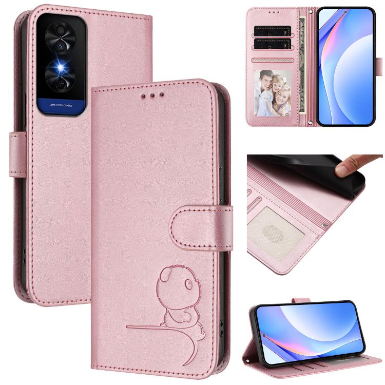 Litter Panda Embossing RFID Leather Phone Case with Lanyard, For TCL 405 / 406 / 406s / 408 T506D, For TCL 60 NxtPaper, For TCL 605 / 60 SE, For TCL 60 5G, For TCL 60R 5G, For TCL 503, For TCL 50 5G / 50 XE NxtPaper / 50 XE                             ...
