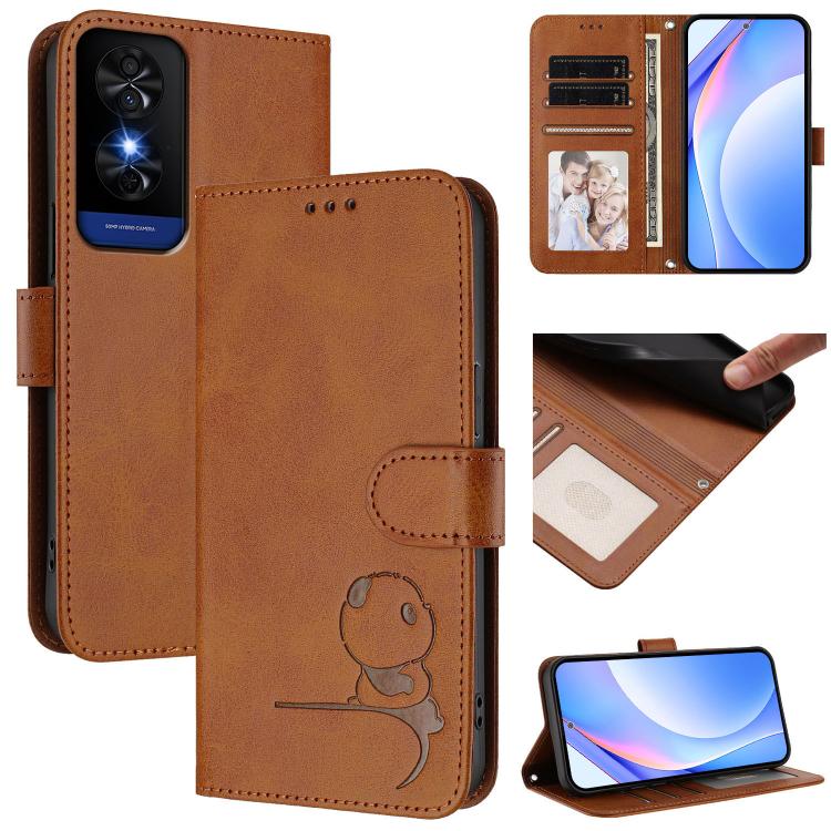Litter Panda Embossing RFID Leather Phone Case with Lanyard, For TCL 405 / 406 / 406s / 408 T506D, For TCL 60 NxtPaper, For TCL 605 / 60 SE, For TCL 60 5G, For TCL 60R 5G, For TCL 503, For TCL 50 5G / 50 XE NxtPaper / 50 XE                             ...