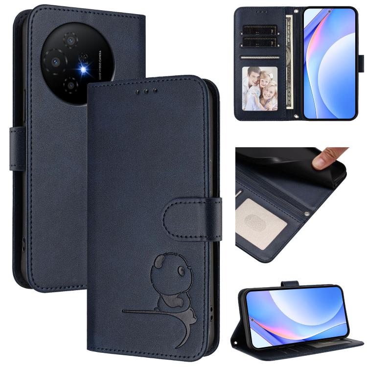Litter Panda Embossing RFID Leather Phone Case with Lanyard, For TCL 405 / 406 / 406s / 408 T506D, For TCL 60 NxtPaper, For TCL 605 / 60 SE, For TCL 60 5G, For TCL 60R 5G, For TCL 503, For TCL 50 5G / 50 XE NxtPaper / 50 XE                             ...