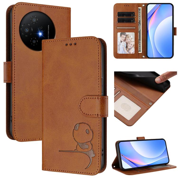 Litter Panda Embossing RFID Leather Phone Case with Lanyard, For TCL 405 / 406 / 406s / 408 T506D, For TCL 60 NxtPaper, For TCL 605 / 60 SE, For TCL 60 5G, For TCL 60R 5G, For TCL 503, For TCL 50 5G / 50 XE NxtPaper / 50 XE                             ...