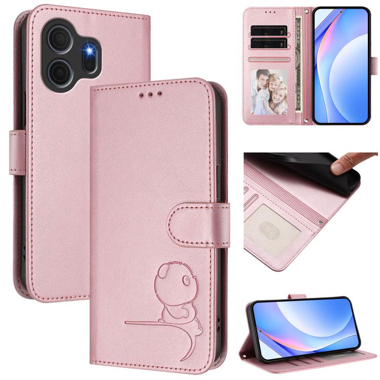 Litter Panda Embossing RFID Leather Phone Case with Lanyard, For TCL K70 Power 4G / K70 4G, For TCL Nxtpaper 70 Pro 5G, For TCL K32 / K33 5G, For TCL 60 SE NxtPaper, For TCL 30 Z / 30 LE T602DL, For TCL 40 XL / 40 T T608DL                              ...