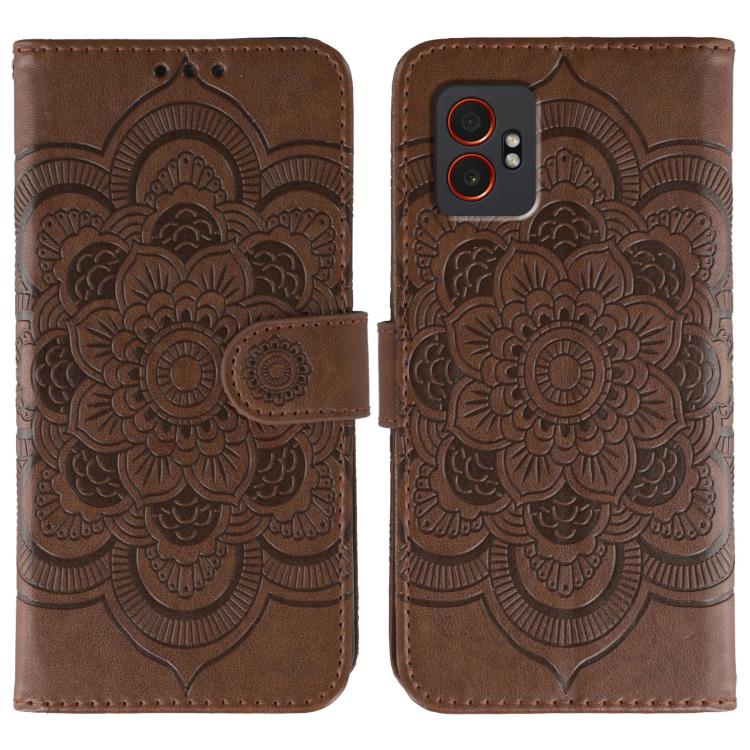Sun Mandala Embossing Pattern Phone Leather Case, For Samsung Galaxy XCover7 Pro