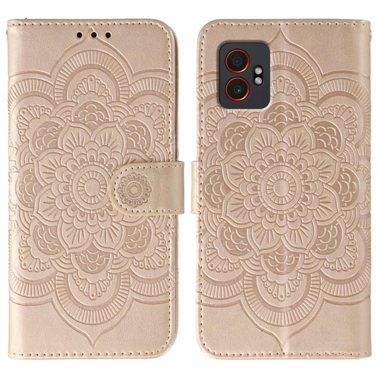 Sun Mandala Embossing Pattern Phone Leather Case, For Samsung Galaxy XCover7 Pro