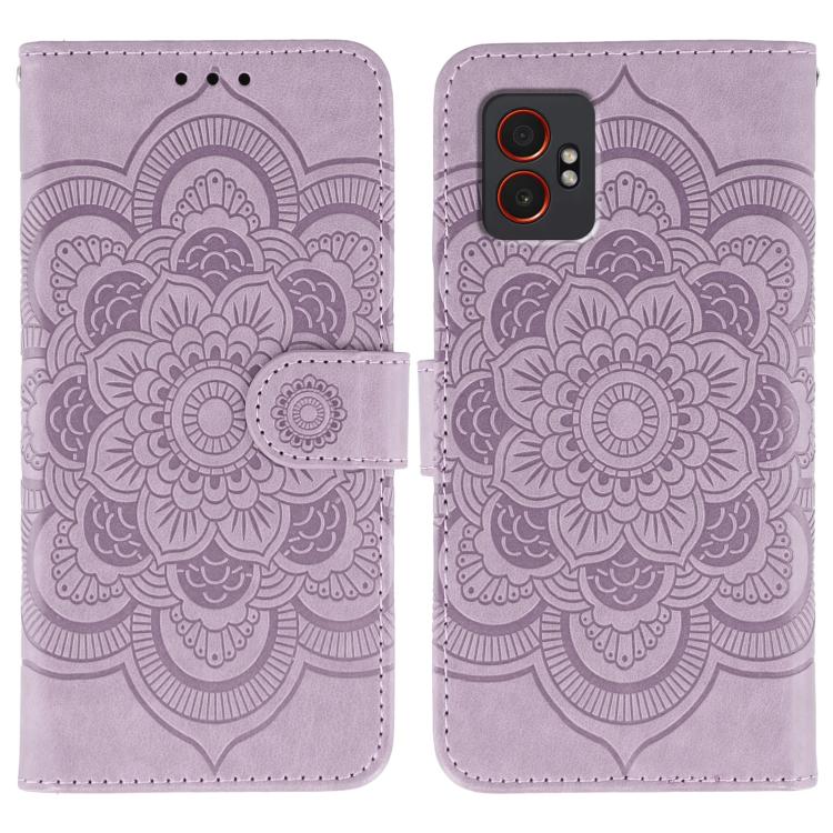 Sun Mandala Embossing Pattern Phone Leather Case, For Samsung Galaxy XCover7 Pro