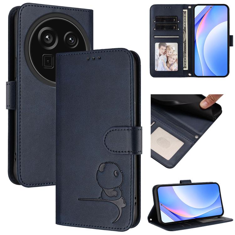 Litter Panda Embossing RFID Leather Phone Case with Lanyard, For Sharp Aquos wish6, For Sharp Aquos R11, For Sharp Aquos Sense10, For Sharp Aquos R10, For Sharp Aquos wish5, For Sharp Aquos Sense9 Plus, For Sharp Aquos Sense9                           ...
