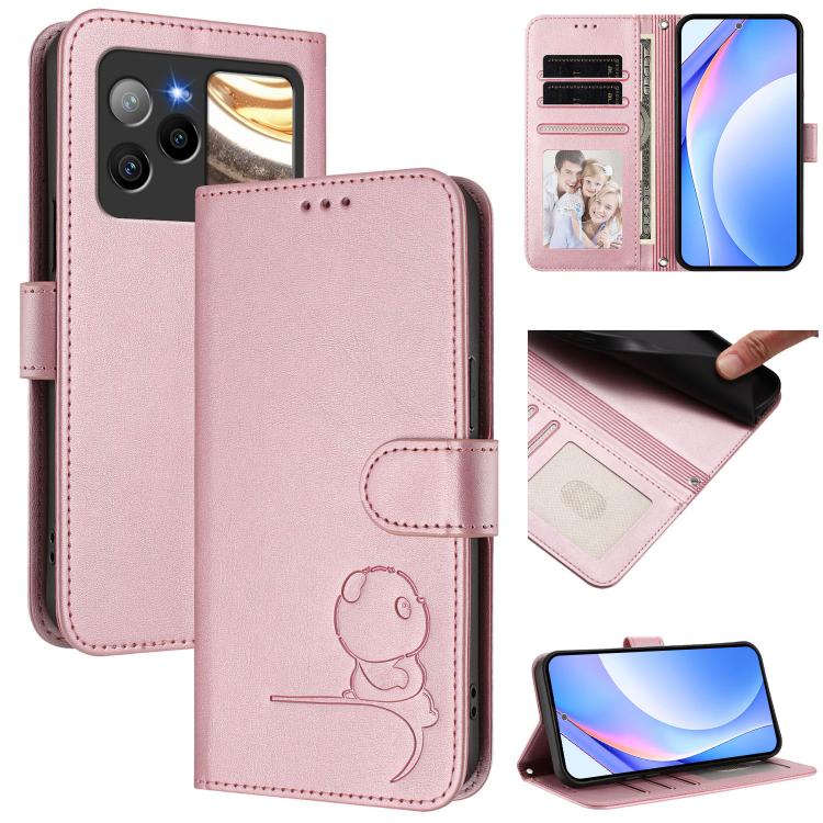Litter Panda Embossing RFID Leather Phone Case with Lanyard, For BLU G95, For BLU Bold N4, For BLU Bold K10, For BLU G54, For BLU G64, For BLU Bold K50, For BLU C9, For BLU View 5 Pro