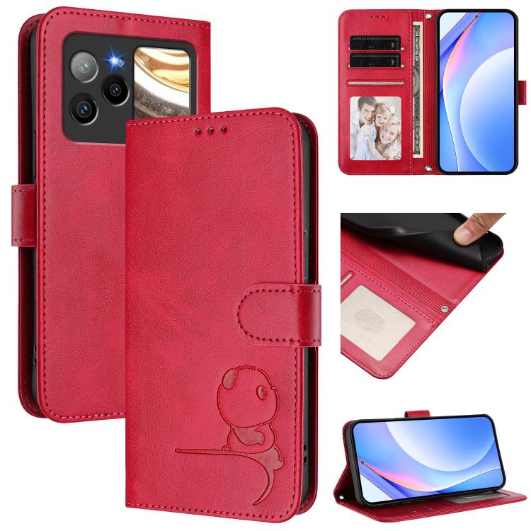 Litter Panda Embossing RFID Leather Phone Case with Lanyard, For BLU G95, For BLU Bold N4, For BLU Bold K10, For BLU G54, For BLU G64, For BLU Bold K50, For BLU C9, For BLU View 5 Pro