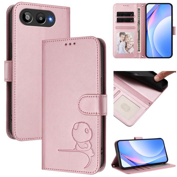 Litter Panda Embossing RFID Leather Phone Case with Lanyard, For BLU G95, For BLU Bold N4, For BLU Bold K10, For BLU G54, For BLU G64, For BLU Bold K50, For BLU C9, For BLU View 5 Pro