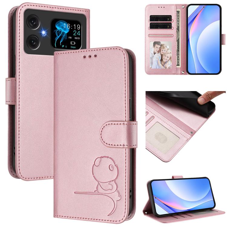 Litter Panda Embossing RFID Leather Phone Case with Lanyard, For Cubot A40, For Cubot P90, For Cubot A30, For Cubot A20, For Cubot Max 5, For Cubot A10, For Cubot Note 40, For Cubot P50
