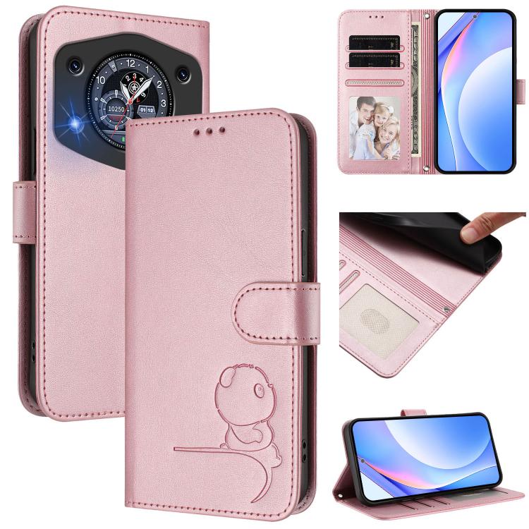 Litter Panda Embossing RFID Leather Phone Case with Lanyard, For Cubot A40, For Cubot P90, For Cubot A30, For Cubot A20, For Cubot Max 5, For Cubot A10, For Cubot Note 40, For Cubot P50