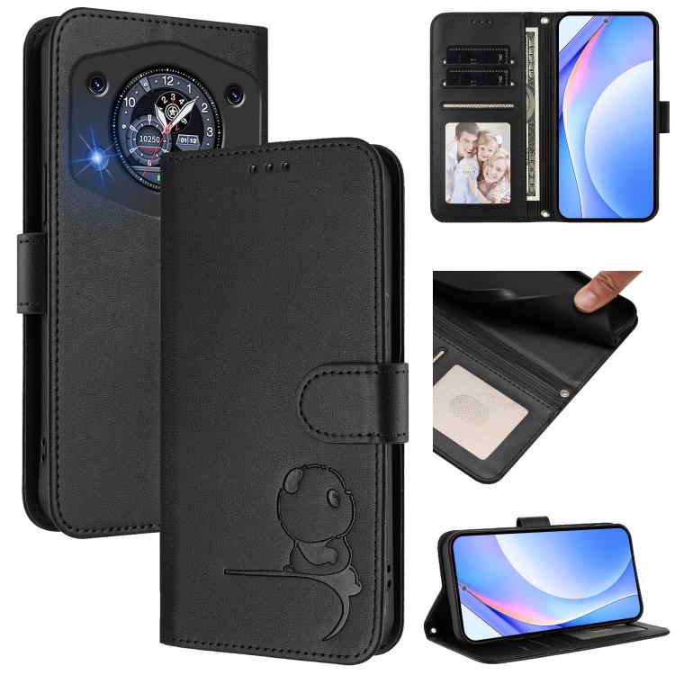 Litter Panda Embossing RFID Leather Phone Case with Lanyard, For Cubot A40, For Cubot P90, For Cubot A30, For Cubot A20, For Cubot Max 5, For Cubot A10, For Cubot Note 40, For Cubot P50
